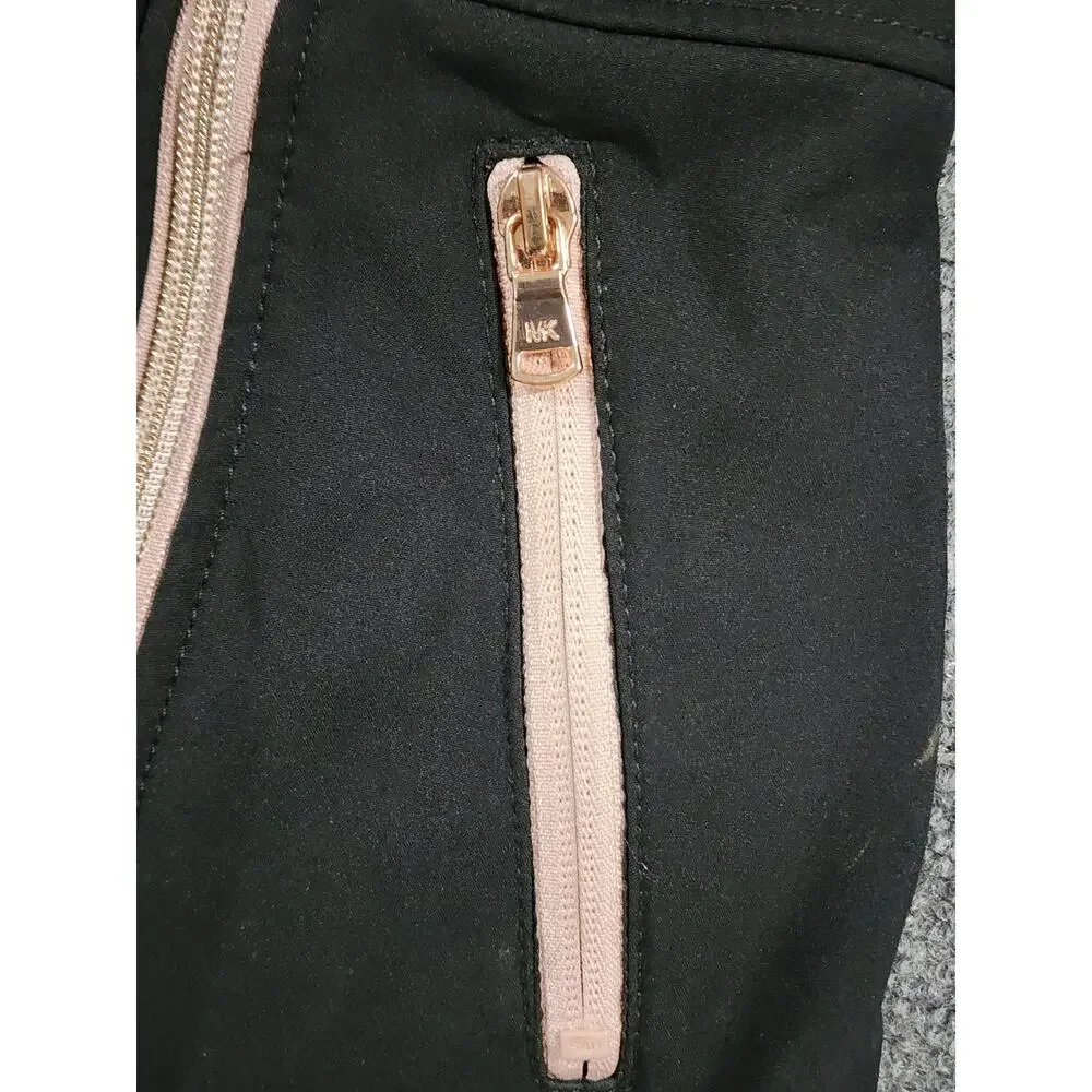 MICHAEL Michael Kors Girls Asymmetric Moto Jacket Black Size 7/8 Missing Hood